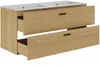 Vente-unique - SARONE Waschbeckenmöbel Holz, Platte Beige - B 46 cm x H 55 cm x L 120 cm Bild 4