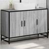 vidaXL Waschbeckenunterschrank Grau Sonoma 90x33x60 cm Holzwerkstoff 849272 Bild 4