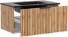 Waschtisch-Set >Nizza< (2-tlg.) in Wotaneiche, schwarz - 80x200x47cm (BxHxT) Bild 3
