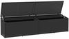 vidaXL Garten-Auflagenbox Schwarz 220x50x58 cm Poly Rattan 4104074 Bild 4
