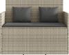 vidaXL Gartenbank mit Kissen Hellgrau Poly Rattan 365766 Bild 4