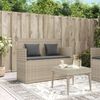 vidaXL Gartenbank mit Kissen Hellgrau Poly Rattan 365766 Bild 3