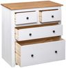 Sideboard, Kommode Weiß 80x40x83 cm Kiefernholz Panama j3388p Bild 5