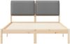 vidaXL Bettgestell mit gepolstertem Kopfteil Hellgrau 135 x 190 cm 877849 Bild 5