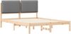 vidaXL Bettgestell mit gepolstertem Kopfteil Hellgrau 135 x 190 cm 877849 Bild 4