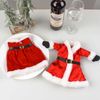 ABC Weinflaschenbezug, für Weihnachten, rot, Plüsch, 4 x 20 x 20 cm Bild 4