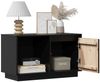vidaXL TV-Schrank Schwarz 74x35x44 cm Massivholz Kiefer 814338 Bild 3