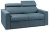 Schlafsofa 2-Sitzer Stoff VIZIR - Blau - Liegefläche: 120 cm - Matratzenhöhe: 18 cm mit Memory Schaum Bild 4