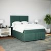 vidaXL Boxspringbett mit Matratze Dunkelgrün 160x200 cm Samt 3292379 Bild 3