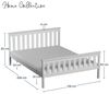 Home Collective Holzbett Einzelbett Doppelbett Bettgestell mit Lattenrost & Kopfteil Kiefer (Größe: 90×200, 120×200, 140×200, 160×200), Massivholzbett mit Lattenrost & Kopfteil Weiß Bild 2