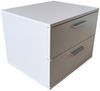 HTI-Living Nachtkommode Nachtschrank Weiß mit 2 Schubladen Nina (Stück, 1 St, 1 Nachtschrank), Nachttisch Nachtkommode Nachtkonsole Bild 2