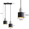 Nettlife Hängeleuchte Schwarz Gold Vintage 1/2/3 Flammig Esstisch E27 Pendelleuchte, Höhenverstellbar, LED wechselbar, Metall Pendelleuchte Essbereich Hängelampe Bild 4