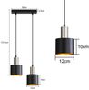 Nettlife Hängeleuchte Schwarz Gold Vintage 1/2/3 Flammig Esstisch E27 Pendelleuchte, Höhenverstellbar, LED wechselbar, Metall Pendelleuchte Essbereich Hängelampe Bild 3