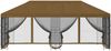 vidaXL Pavillon mit Seitenwänden 6 x 3 m Taupe Polyester und Stahl 190 3375999 Bild 3
