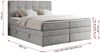 Boxspringbett, Polsterbett, Bett, Schlafzimmer - ERNI-KING - 160x200cm - Hellgrau Stoff - H4 Bild 5