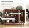 COSTWAY Sideboard, Anrichteschrank mit Fächern, verstellbare Ablagen, 106x38x80cm Bild 3