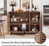 COSTWAY Sideboard, Anrichteschrank mit Fächern, verstellbare Ablagen, 106x38x80cm Bild 4