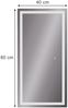 Badezimmerspiegel Miral Glas 80 x 40 cm mit Frontlight Beleuchtung Vicco Bild 2
