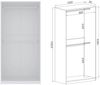 Marmex Möbel Tres Set-A/N (B) Offener Modulschrank, Schrankset mit Aufsätzen, Ankleidezimmer Möbel, für Kleidung und Schuhe, laminierte Spanplatte, weiß 190 x 246 x 51 cm Bild 3