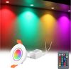 MUPOO LED Einbauleuchte RGB Einbaustrahler Dimmbar mit Fernbedienung, 4 Stimmungsmodi, 3 W Bild 5