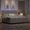 vidaXL Boxspringbett mit Matratze mit LED Taupe 200 x 200 cm Stoff 3342820 Bild 3