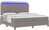 vidaXL Boxspringbett mit Matratze mit LED Taupe 200 x 200 cm Stoff 3342820 Bild 2