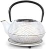 ECHTWERK Geschirr-Set Teeservice im Vintage-Design (4-tlg), Gusseisen, Teekanne 0,8L, Sieb abnehmbar, Teebereiter, Untersetzer + 2 Teetassen Bild 2