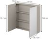 Spiegelschrank Ruford Cashmere 80 x 75.8 cm mit 2 Spiegeltüren Vicco Bild 2