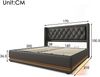 Polsterbett 160×200 cm mit hydraulischem Bettkasten, 3-seitiger LED & USB/Typ-C am Kopfteil Bild 3