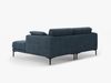 Micadoni Ecksofa Bemy 2-Sitzer Rechts Strukturierter Stoff Dunkelblau Bild 3