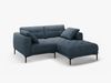 Micadoni Ecksofa Bemy 2-Sitzer Rechts Strukturierter Stoff Dunkelblau Bild 2