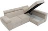 Ecksofa Boston Mini mit Schlaffunktion, Bettkasten, Einstellbare Kopfstützen (Farbe: Flow 09, Seite: Rechts, 2r+LC) Bild 4