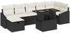 vidaXL Garten-Sofa-Set mit Kissen 8 pcs Schwarz Poly Rattan 3359844 Bild 2