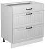 Badschrank Fame-Line Weiß Landhaus 80 x 82 cm mit 3 Schubladen, ohne Arbeitsplatte Vicco Bild 4