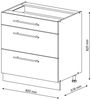 Badschrank Fame-Line Weiß Landhaus 80 x 82 cm mit 3 Schubladen, ohne Arbeitsplatte Vicco Bild 2