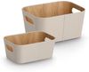 ZELLER 14516 Aufbewahrungsbox Pappe/Polyester, beige, ca. 26 x 18 x 11 cm Bild 3