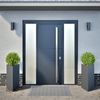 vidaXL Pflanzkübel 2 Stk. Anthrazit Dreieckig 40x34,5x75 cm Stahl 851162 Bild 3