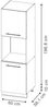 Herdumbauschrank Fame-Line Dunkelblau Hochglanz 60 cm mit offenem Regal Vicco Bild 3