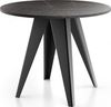 WFL GROUP Esstisch Glory ausziehbar rund industrial mit schwarzen Metallgestell (MADE IN EU, erhältlich in zwei Größen – 90/100 cm, ausziehbar auf 130/140 cm), platzsparender Tisch für kleine Küche, Esszimmer oder Wohnzimmer Bild 4