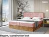 MEBLINI Boxspringbett LOFTY 9 140x200 cm mit Bettkasten - H4/Rosa Samt Polsterbett - Doppelbett mit Topper & Taschenfederkern-Matratze Bild 3