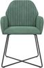 vidaXL Esszimmerstühle 4 pcs Samt (V) Meergrün 55 x 50 x 84 cm 3428382 Bild 3