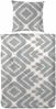 Primera Mako-Satin Bettwäsche 155x220 Rauten Ethno silber grau weiß 243225-87 Bild 4