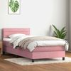 vidaXL Boxspringbett mit Matratze Rosa 90x220 cm Samt 3316340 Bild 1
