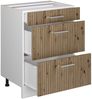 Küchenunterschrank R-Line Artisan-Eiche 60 cm mit Schubladen, AP Marmor Vicco Bild 4