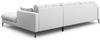 Micadoni Ecksofa Mamaia 5-Sitzer Rechts Strukturierter Stoff Neve Hellgrau schwarze Beine Bild 4