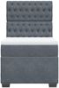 vidaXL Boxspringbett mit Matratze Dunkelgrau 90x190 cm Samt 3290793 Bild 4