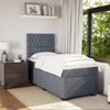 vidaXL Boxspringbett mit Matratze Dunkelgrau 90x190 cm Samt 3290793 Bild 3