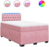 vidaXL Boxspringbett mit Matratze Rosa 120x200 cm Samt 3288593 Bild 2