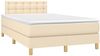 vidaXL Boxspringbett mit Matratze & LED Stoff Creme 120x200 cm, Härtegrad: H2 [3134026] Bild 3