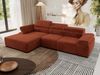 Mks Möbel 'RILASSO' Ecksofa, mit Relax-funktion, Elektrisch verstellbarer Sitz, L-förmige Ecke mit Armlehnen, Wellenfeder, Orange, Stoff, links Bild 4